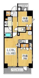 デュオステージ王子Ⅱ 5階 間取り図
