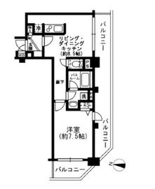 レジディア神田東 1103 間取り図