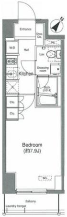 プラウドフラット白金高輪 1207 間取り図