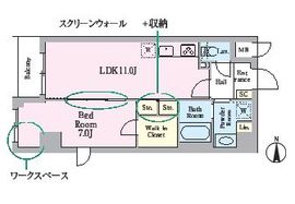 Brillante Ryogoku (ブリランテ両国) 401 間取り図