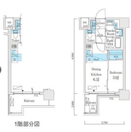 リビオメゾン新大橋 304 間取り図