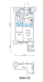 リビオメゾン新大橋 405 間取り図