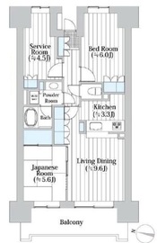 イーストパークス大島セントラルスクエア 16階 間取り図