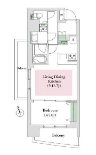 グランド・ガーラ銀座 5階 間取り図