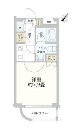 ジェイパーク恵比寿3アルティマ 7階 間取り図