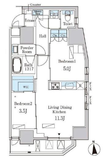 ライオンズフォーシア神田須田町 1503 間取り図