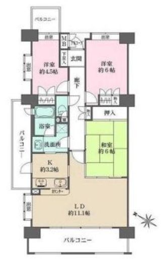 シスナブ池袋本町 18階 間取り図
