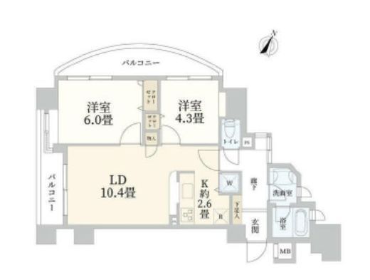 朝日サテライト目黒台 9階 間取り図