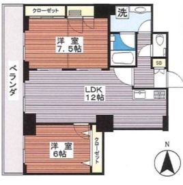 ツインタワーすみとし住吉館 8階 間取り図