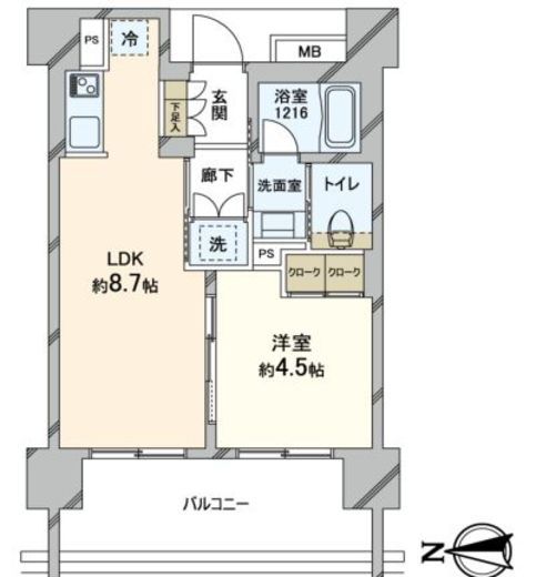 パークホームズ四谷三丁目アーバンレジデンス 1階 間取り図