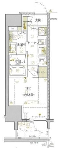 リビオ神楽坂 2階 間取り図