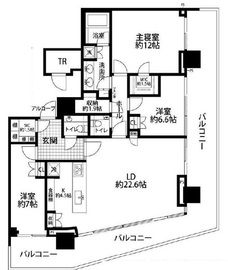 ザ・コート神宮外苑 16階 間取り図