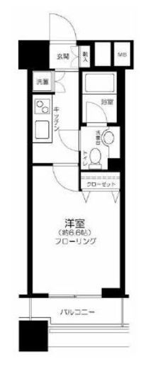 ファーストリアルタワー新宿 13F1 間取り図