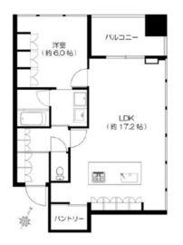 プレミストタワー白金高輪 15階 間取り図