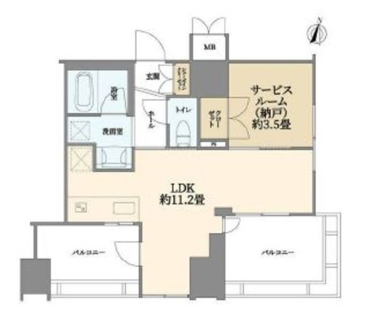 文京ガーデンザウエスト 5階 間取り図