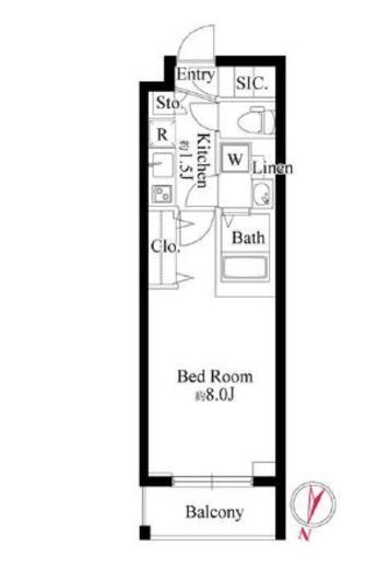 ルネサンスコート蒲田リバーテラス 402 間取り図