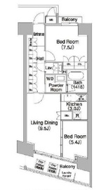 コンフォリア芝浦バウハウス 301 間取り図