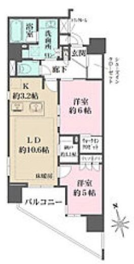 ザ・パークハウス赤羽フロント 13階 間取り図