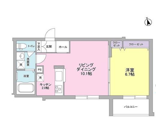 プレジオ桜丘 102 間取り図