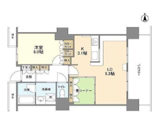 豊洲シエルタワー 12階 間取り図