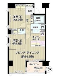 ガーデニエール砧レジデンス 523 間取り図