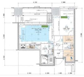 プレミストタワー白金高輪 8階 間取り図