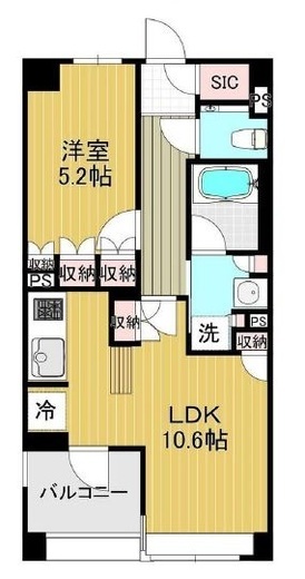 ルネ戸越 2階 間取り図