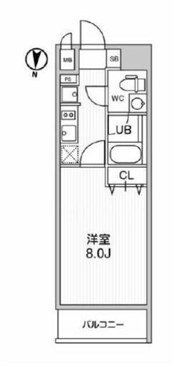 レオーネ南千住Ⅱ 504 間取り図