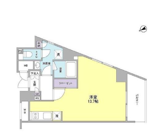 スタイリオ元住吉 604 間取り図