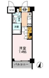 カスタリア武蔵小杉 404 間取り図