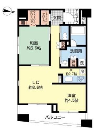 モンヴェール四ツ谷 4階 間取り図