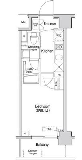 プライマル方南町 403 間取り図