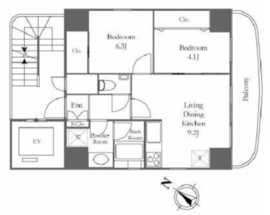 カステーロ武蔵小山 12F1 間取り図