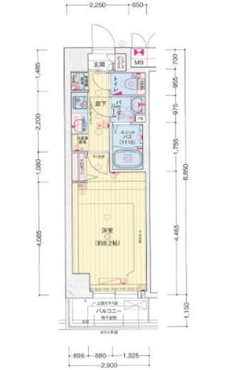 プレサンス木場公園 704 間取り図