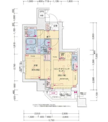 プレサンス木場公園 401 間取り図