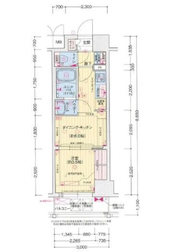 プレサンス木場公園 403 間取り図