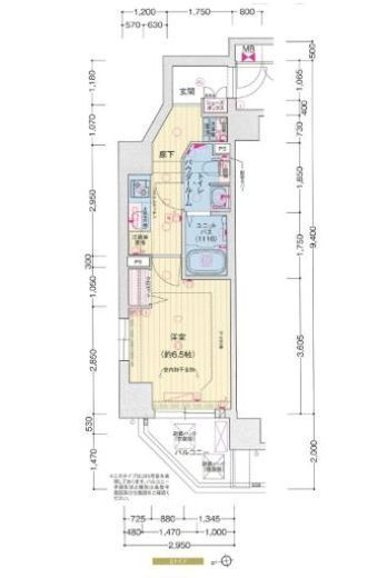 プレサンス木場公園 505 間取り図