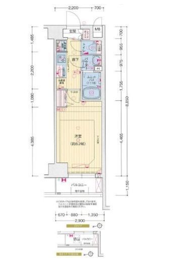 プレサンス木場公園 706 間取り図
