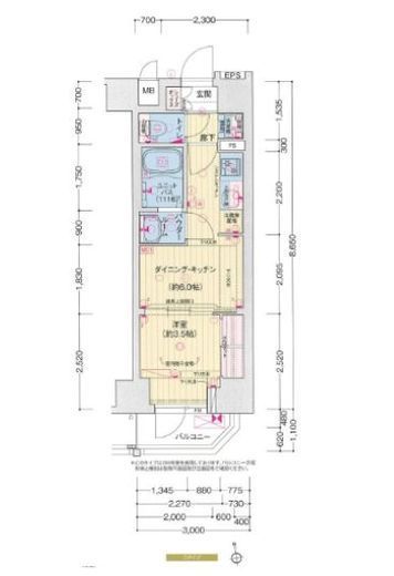 プレサンス木場公園 604 間取り図