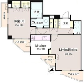 ジョイム奥沢 404 間取り図