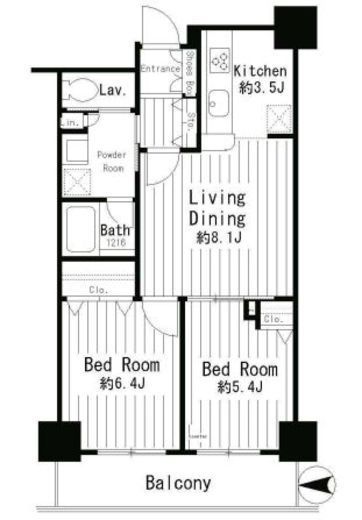 イーストコア曳舟一番館 4階 間取り図