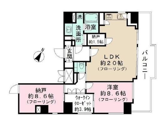 カレドタワー 1101 間取り図