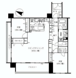 クレストフォルム銀座東 8階 間取り図