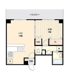 モンテベルデ築地 6階 間取り図