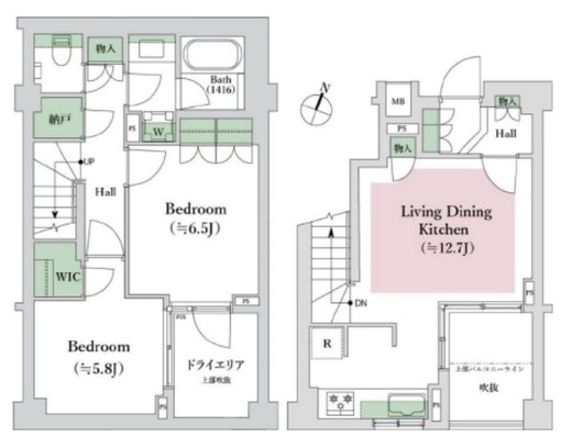 オープンレジデンス南青山イーストテラス 1階 間取り図