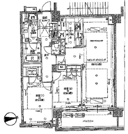目黒花房山プレイス 5階 間取り図