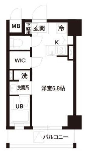 レジディア白金高輪 106 間取り図