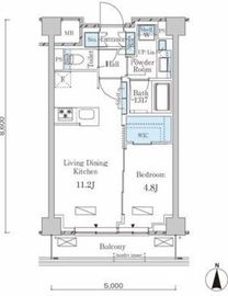 ラティエラ武蔵小杉 405 間取り図