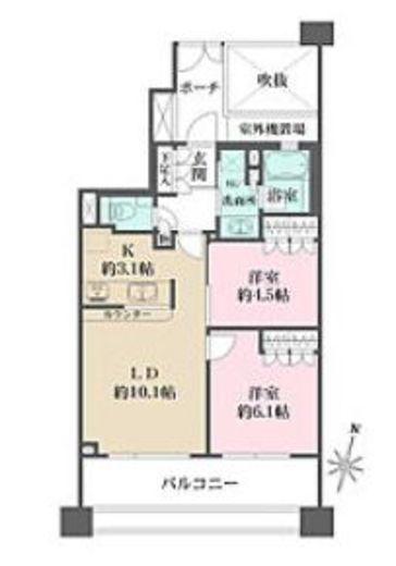 パークハウス中野広町 2階 間取り図
