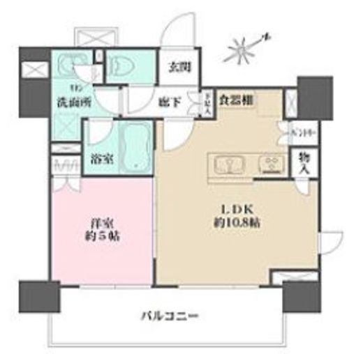 パークハウス市谷田町 8階 間取り図